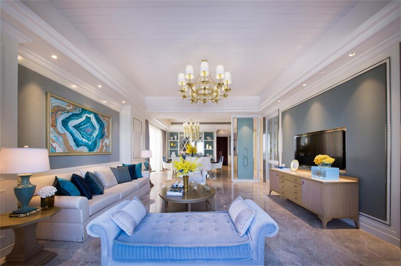 棕榈泉美式风格客厅装修效果图