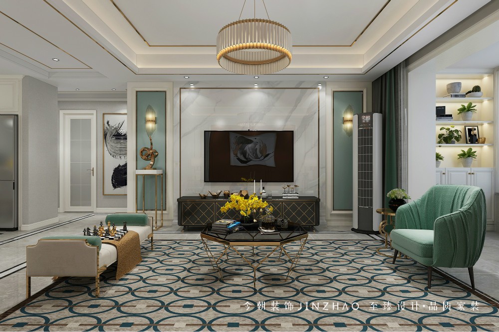 尚宾城美式风格客厅装修效果图