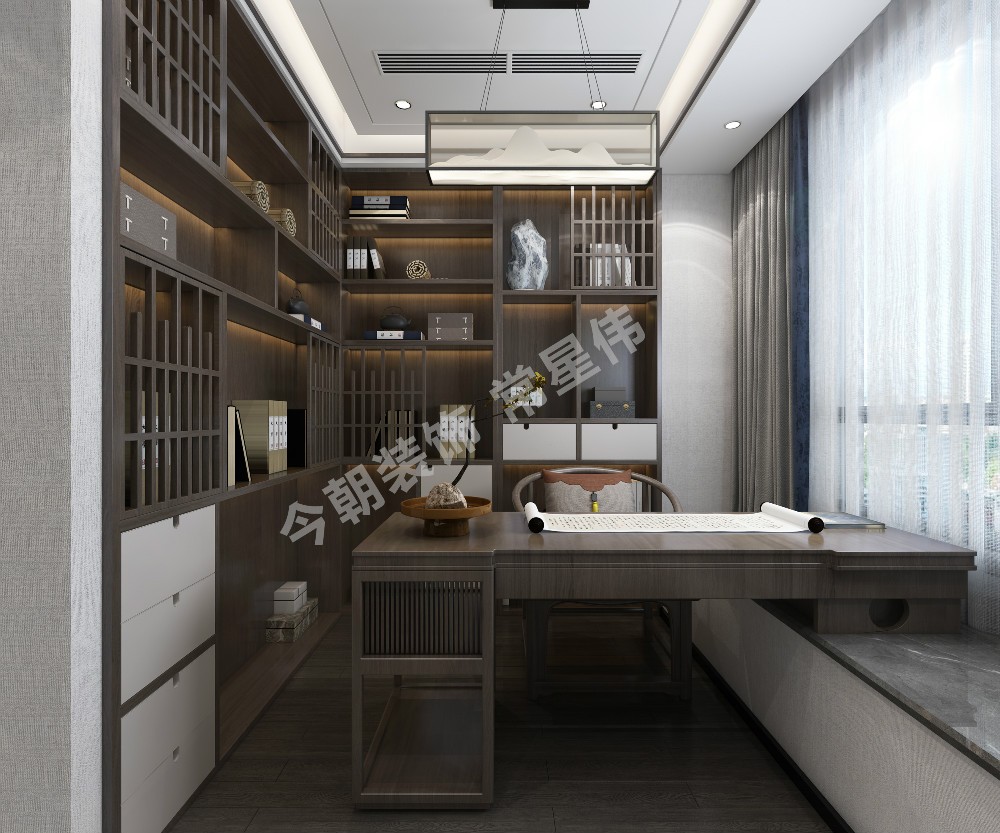 远洋晟庭新中式风格厨房装修效果图
