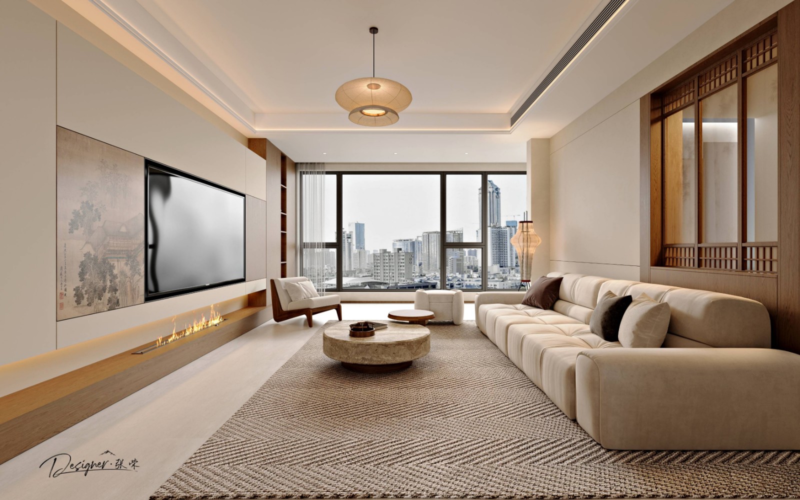 新中式风格客厅装修效果图