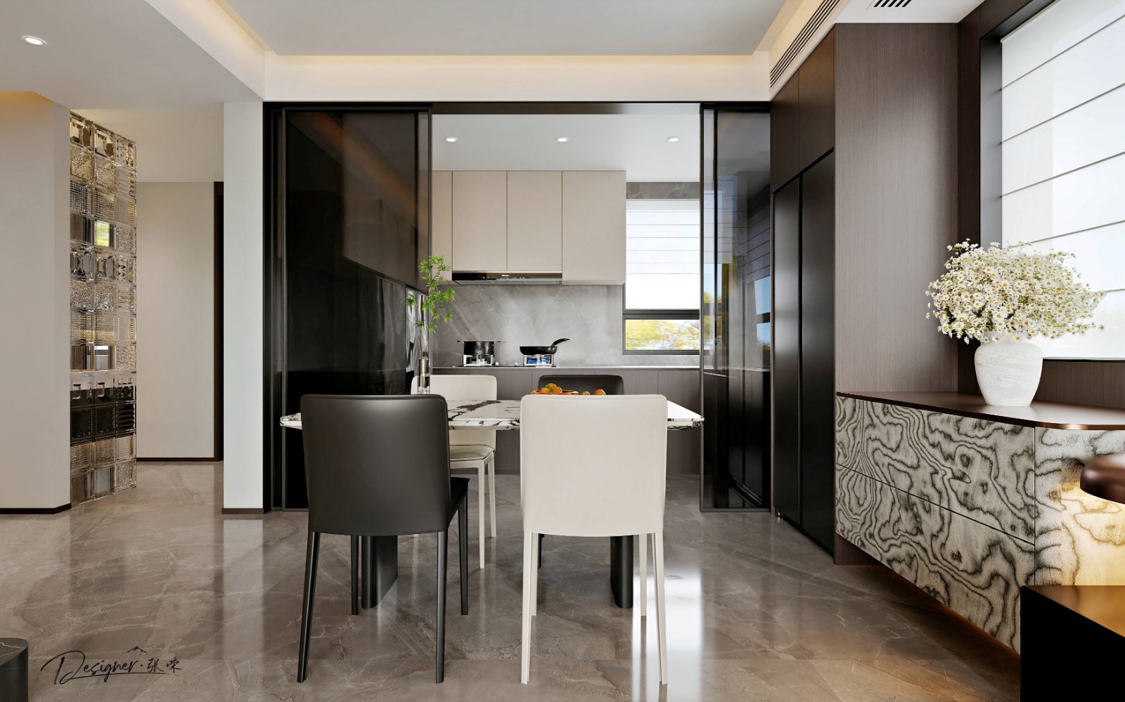 瑞凝府意式风格餐厅装修效果图