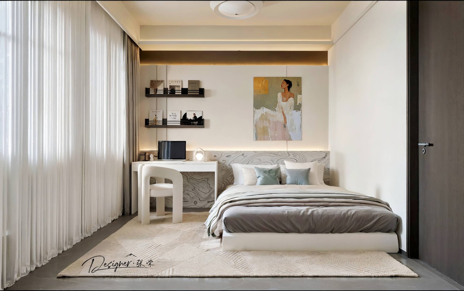 瑞凝府意式风格次卧装修效果图