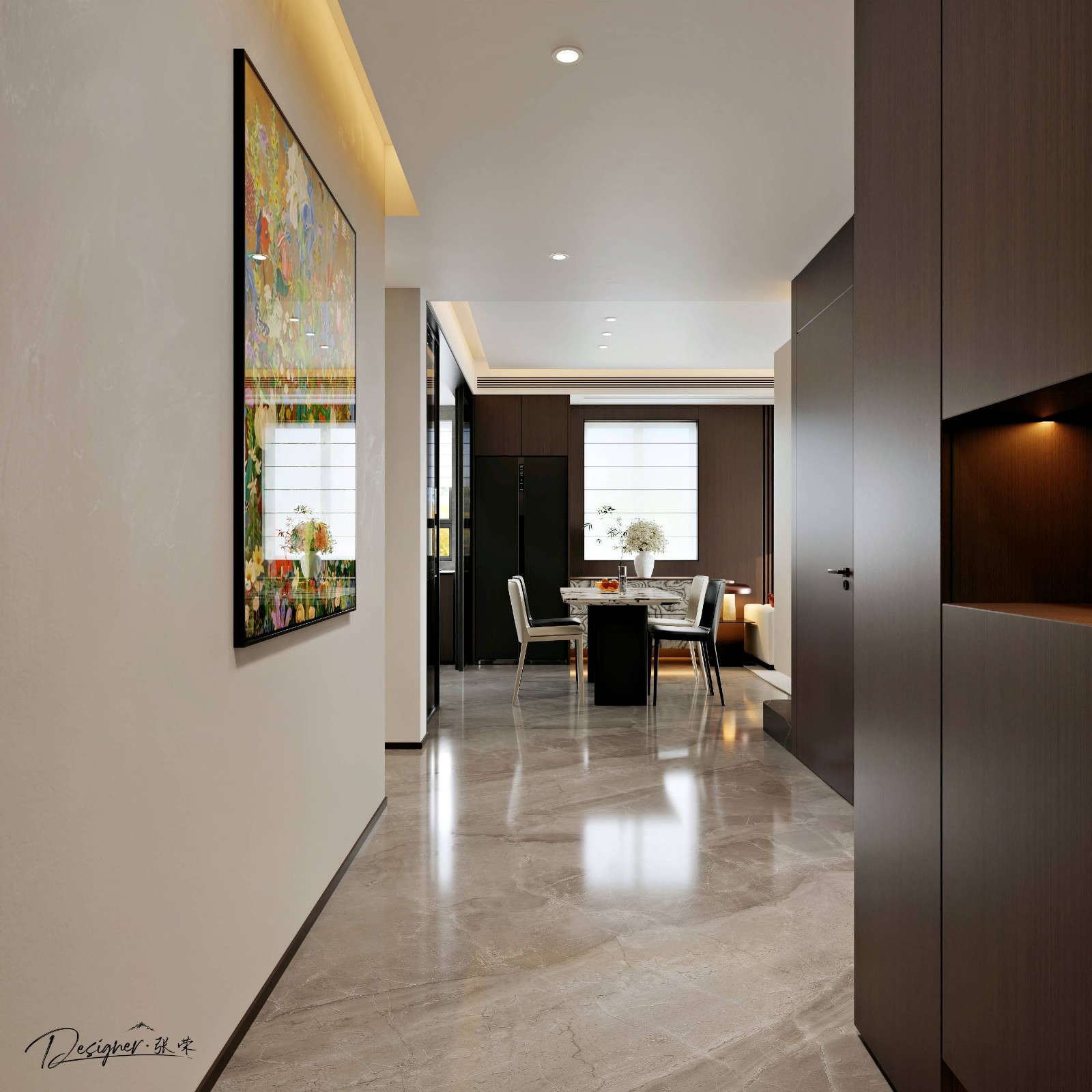 瑞凝府意式风格客厅装修效果图