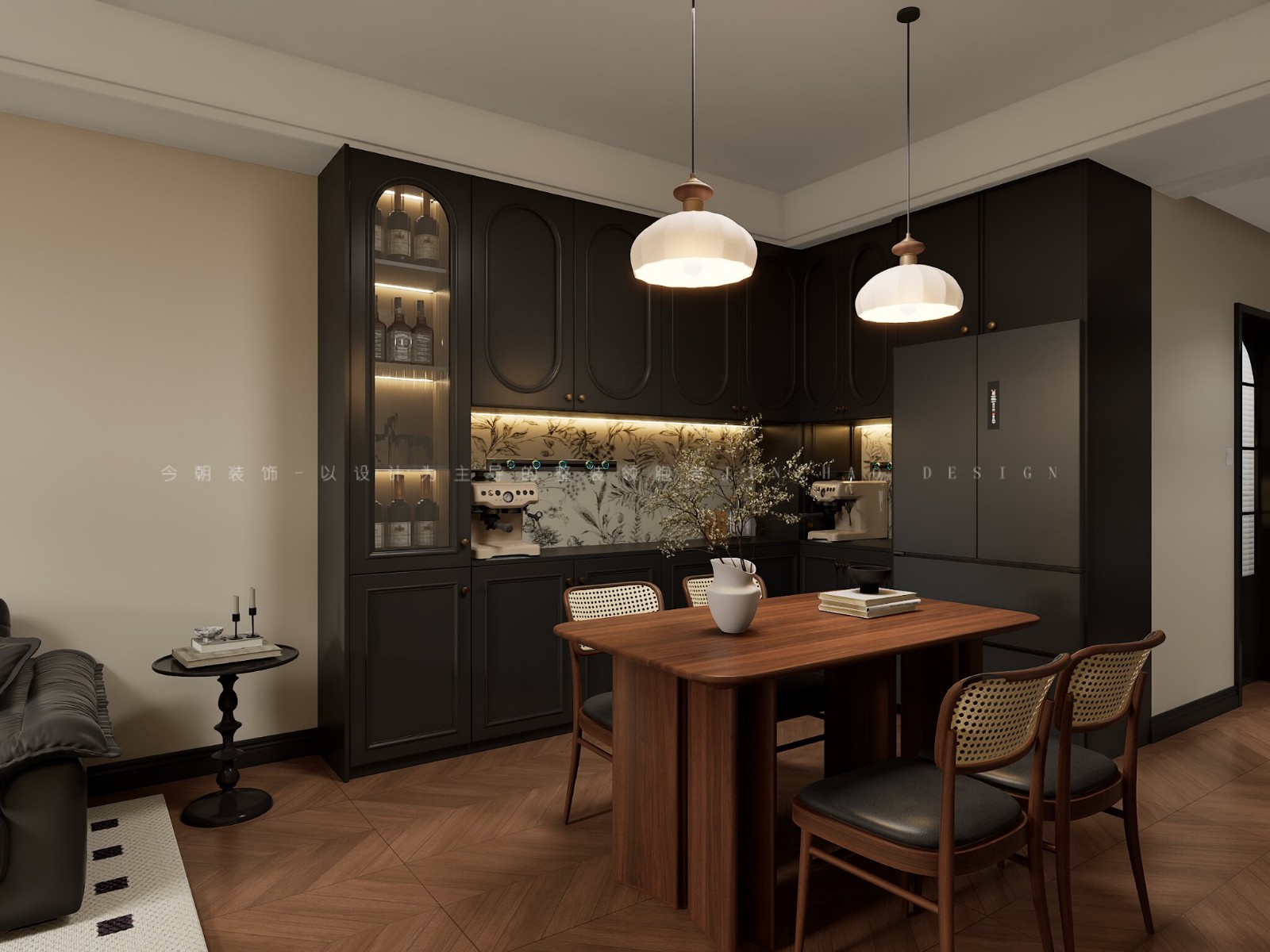 安锦云庭美式风格餐厅装修效果图