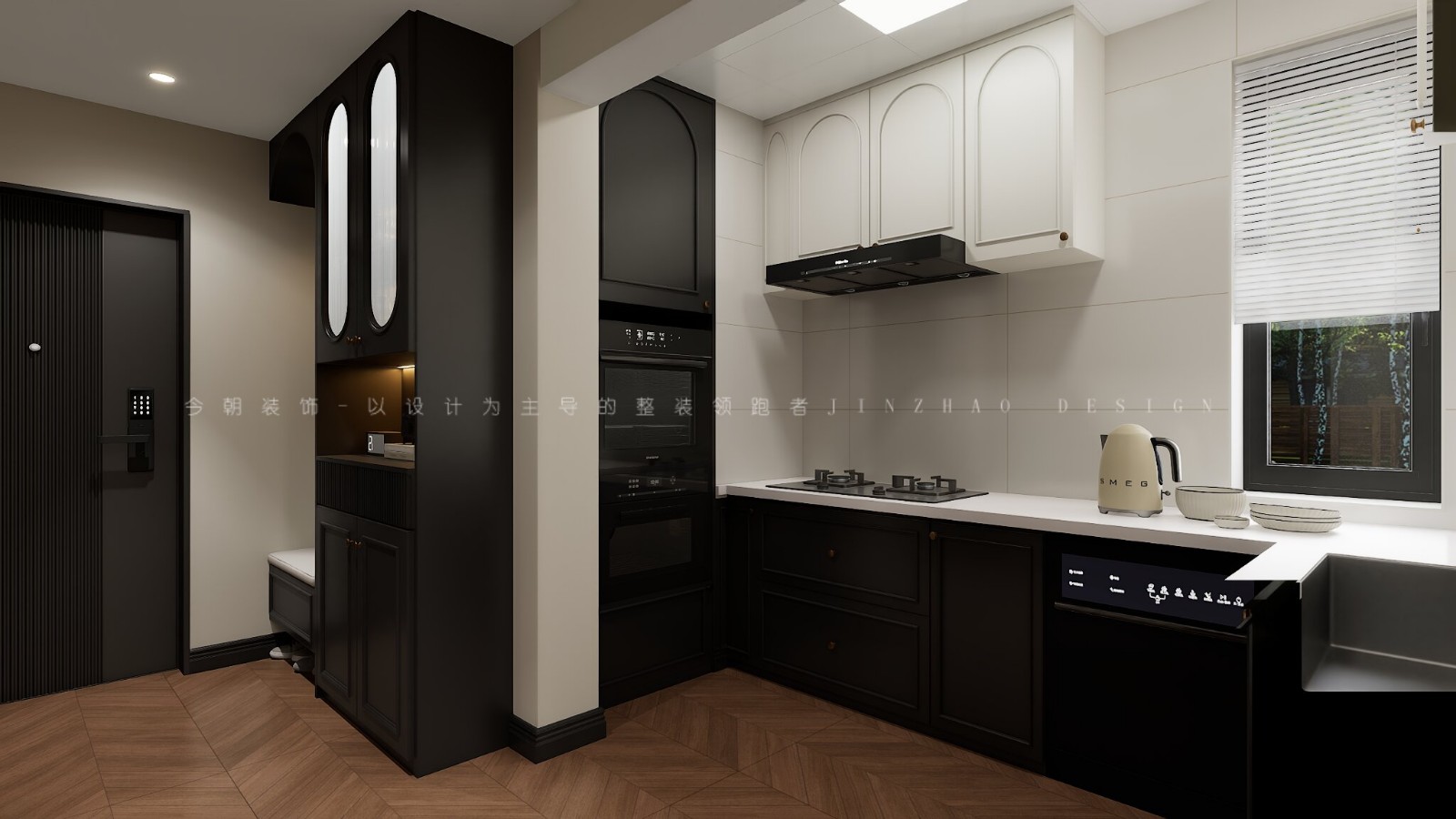 安锦云庭美式风格玄关装修效果图