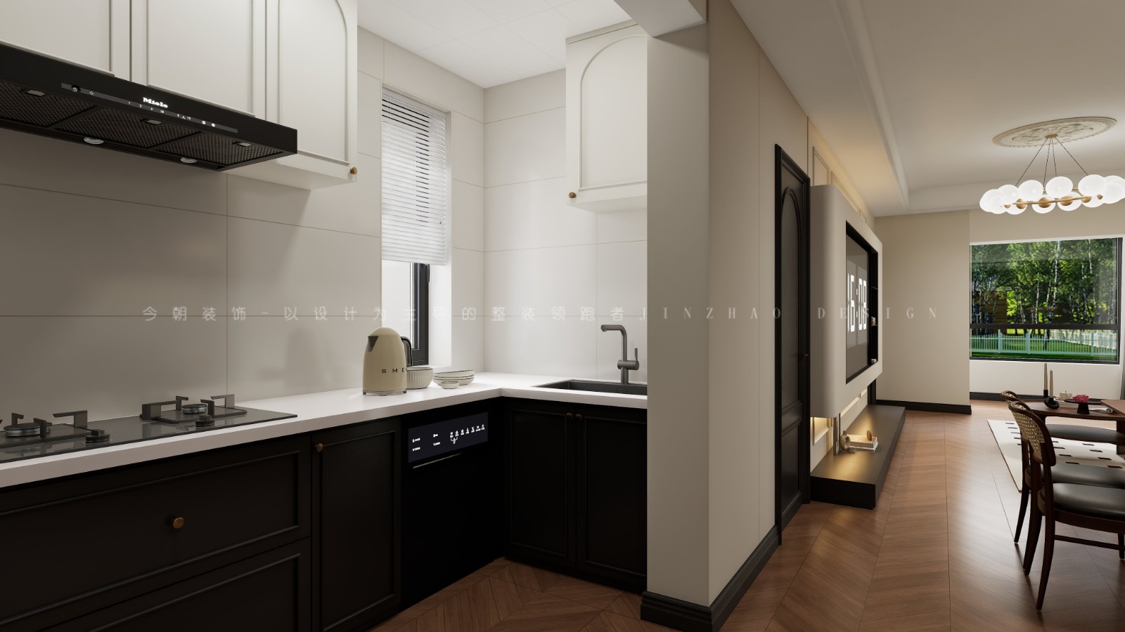 安锦云庭美式风格厨房装修效果图