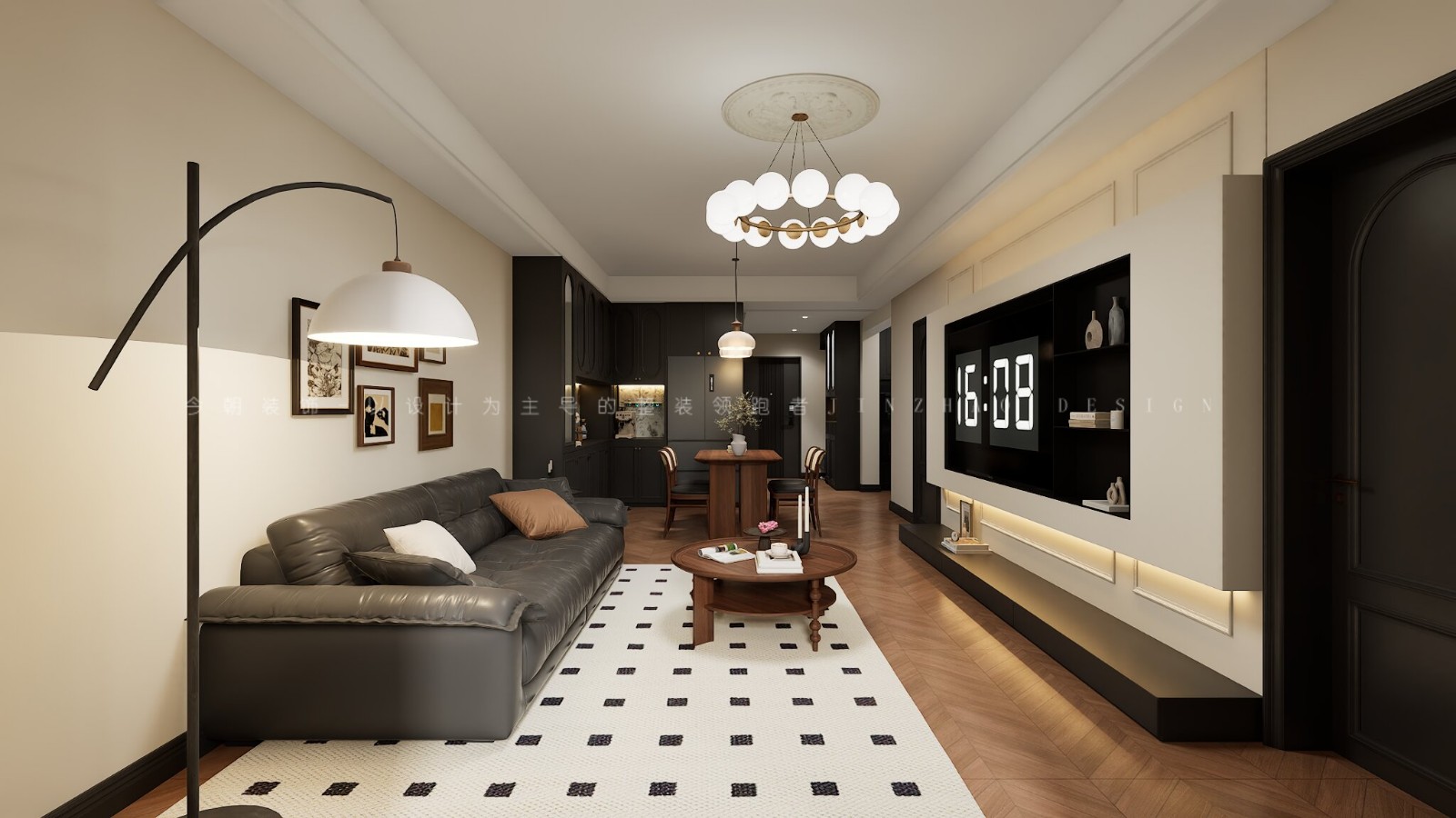 安锦云庭美式风格客厅装修效果图