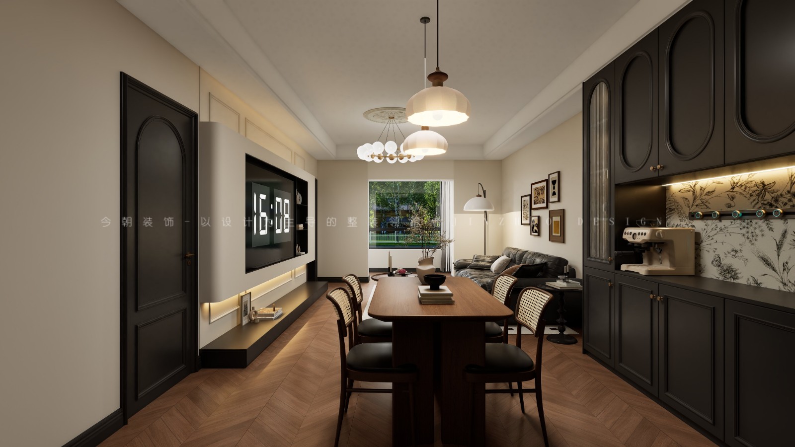 安锦云庭美式风格客厅装修效果图