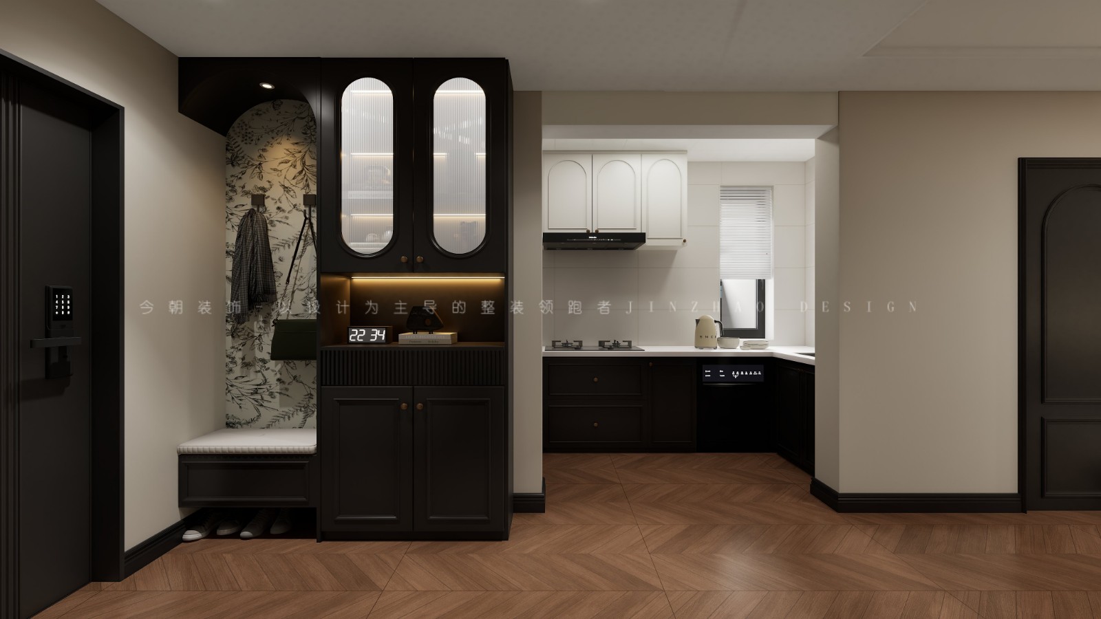 安锦云庭美式风格玄关装修效果图