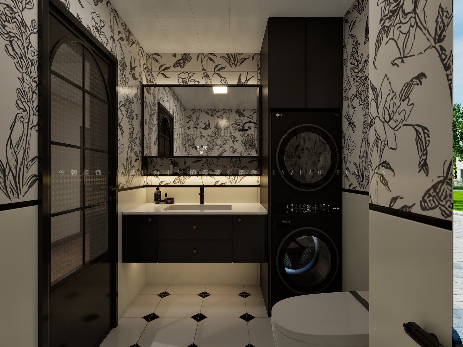 安锦云庭美式风格卫生间装修效果图