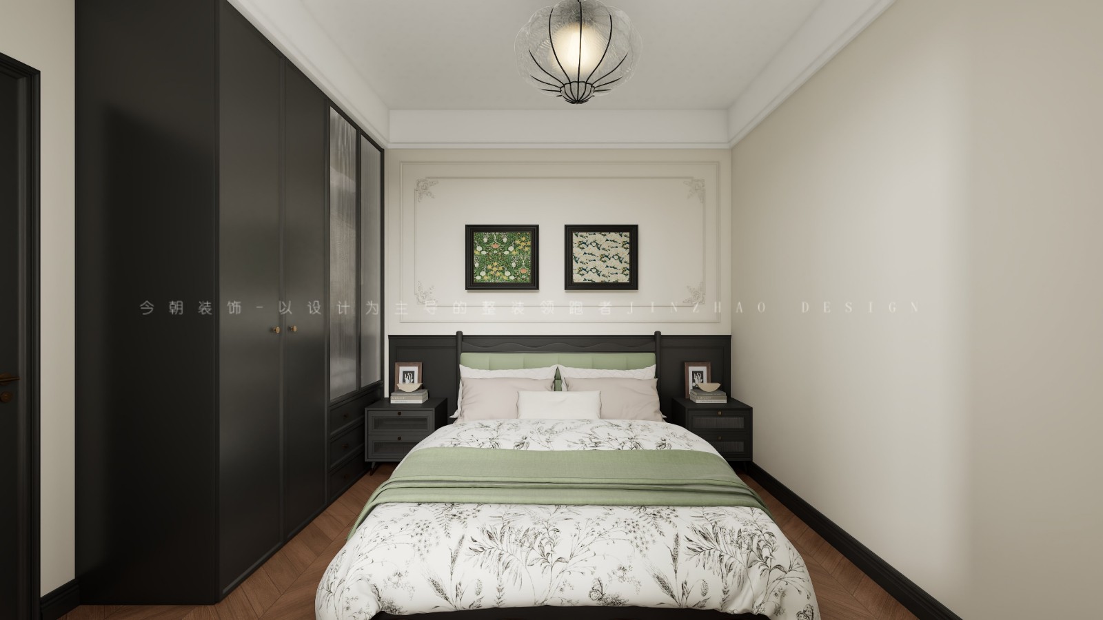 安锦云庭美式风格主卧装修效果图