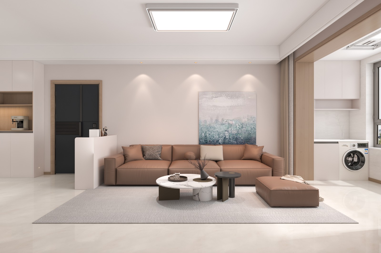 锦江府现代简约风格客厅装修效果图