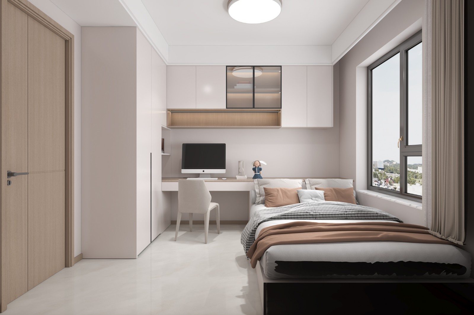 锦江府现代简约风格主卧装修效果图