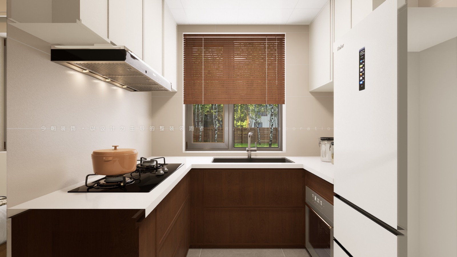 锦江府美式风格厨房装修效果图