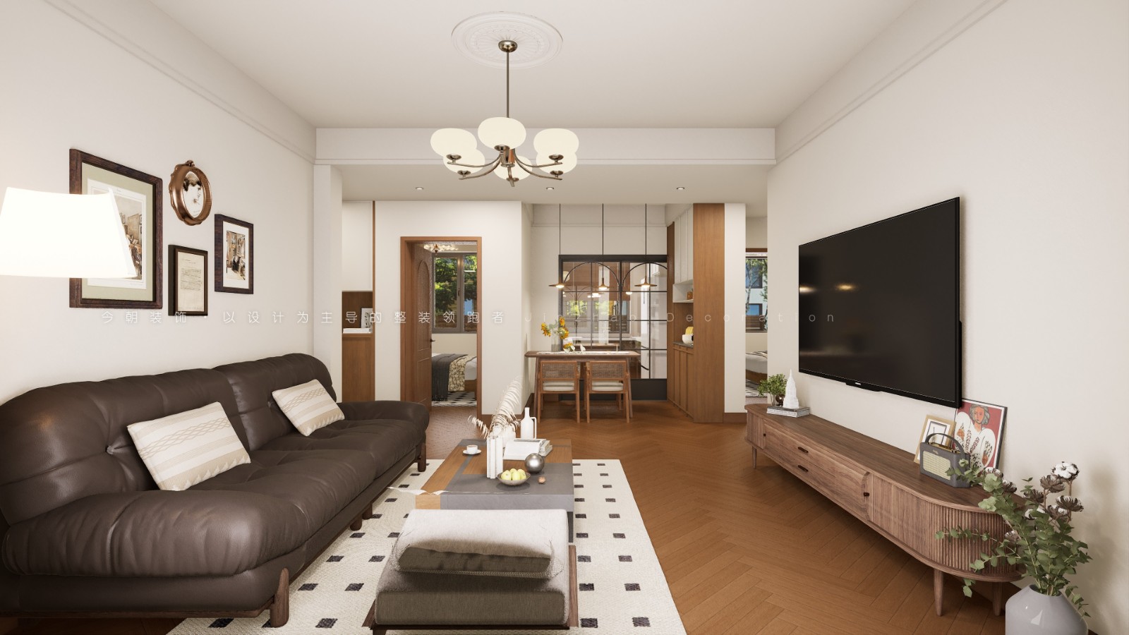 锦江府美式风格客厅装修效果图