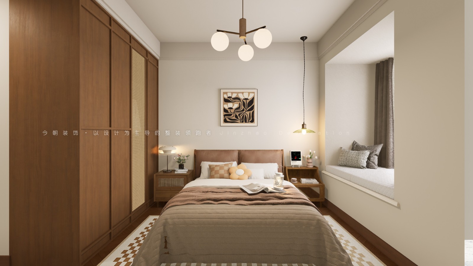 锦江府美式风格主卧装修效果图