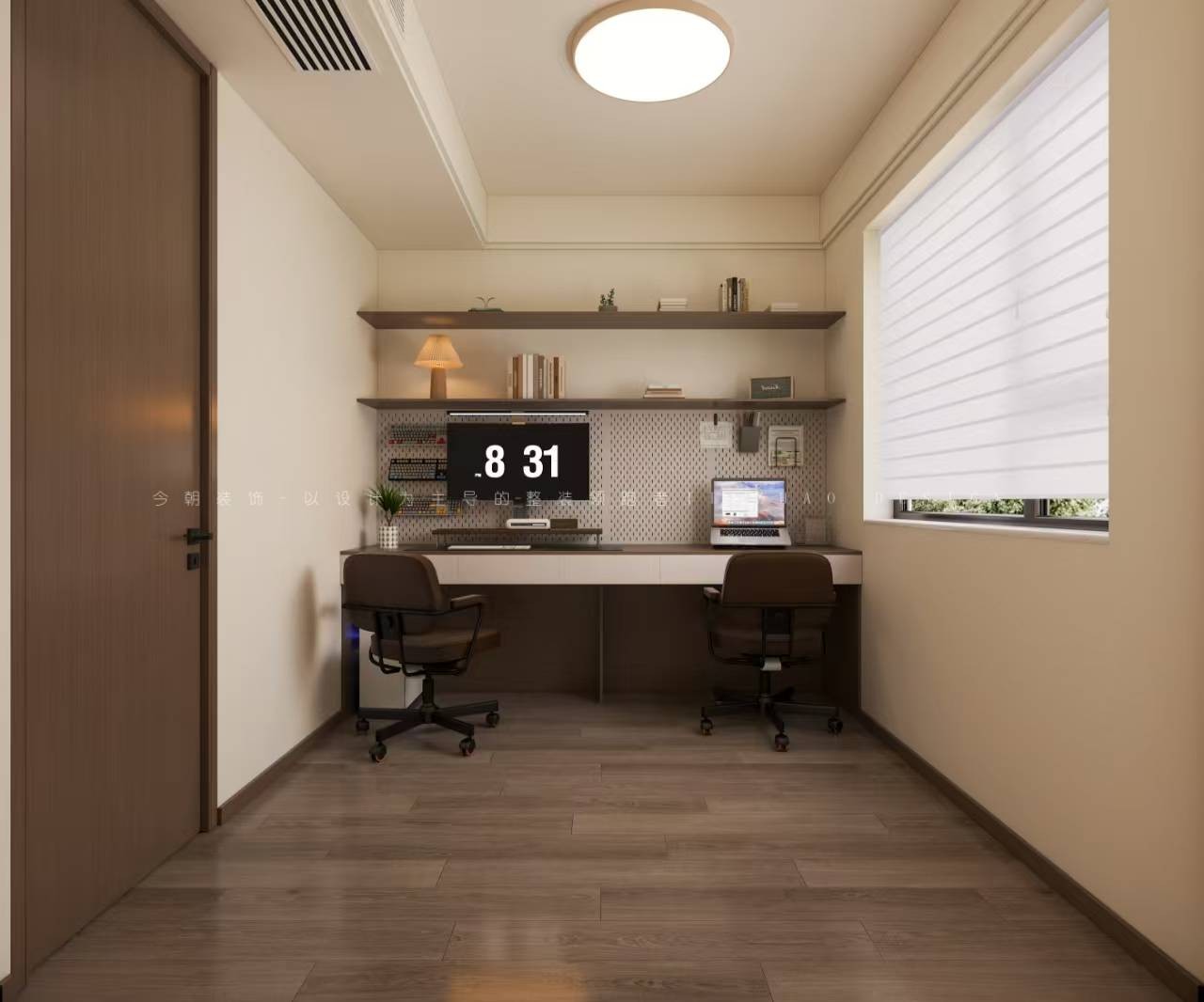 龙湖青云阙现代简约风格书房装修效果图