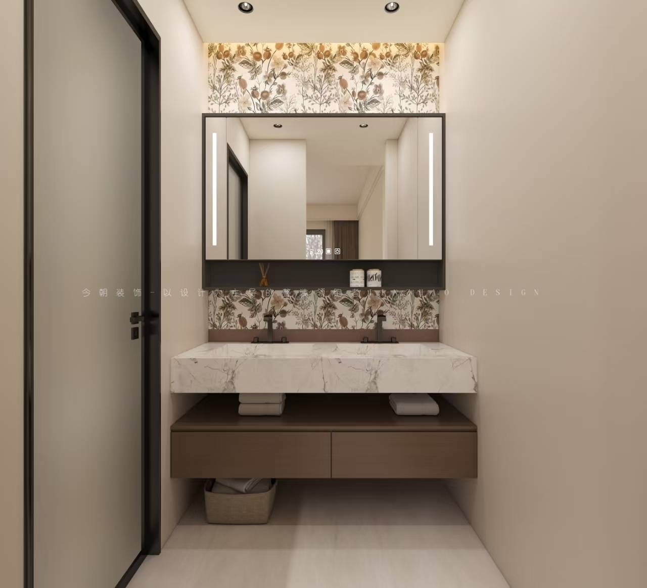 龙湖青云阙现代简约风格卫生间装修效果图