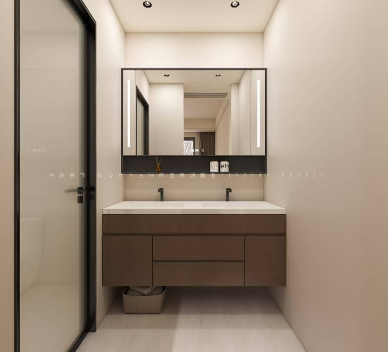 龙湖青云阙现代简约风格卫生间装修效果图