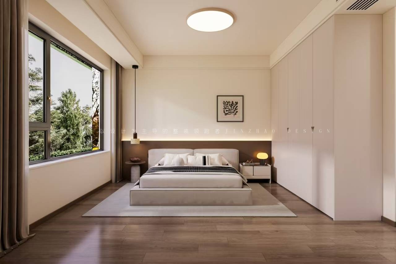 龙湖青云阙现代简约风格主卧装修效果图