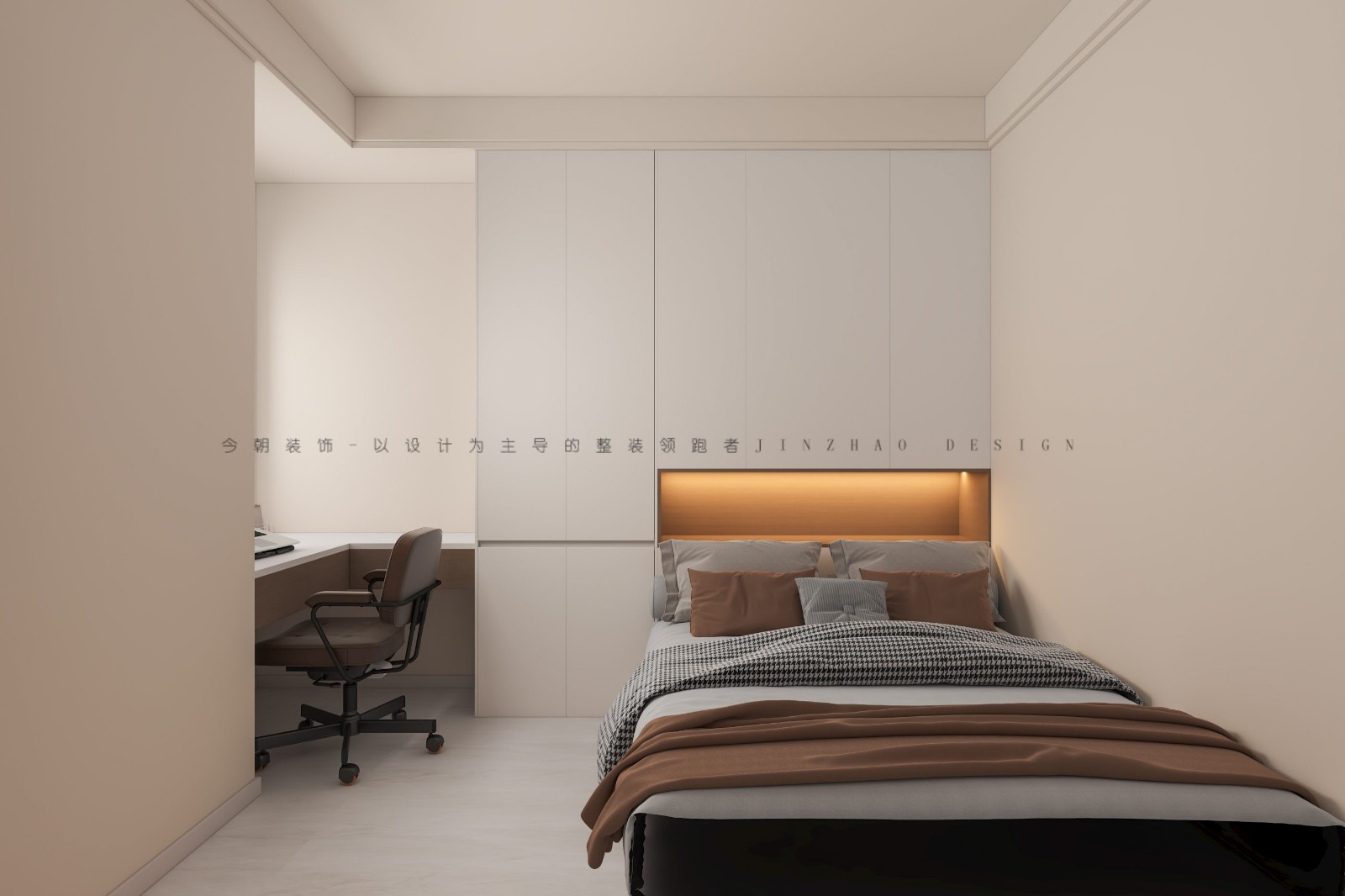 十里铺新村现代简约风格次卧装修效果图