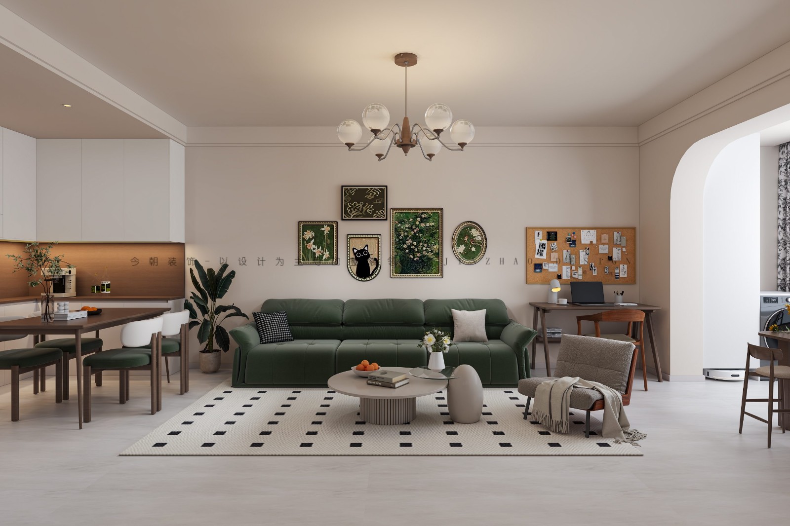 十里铺新村现代简约风格客厅装修效果图