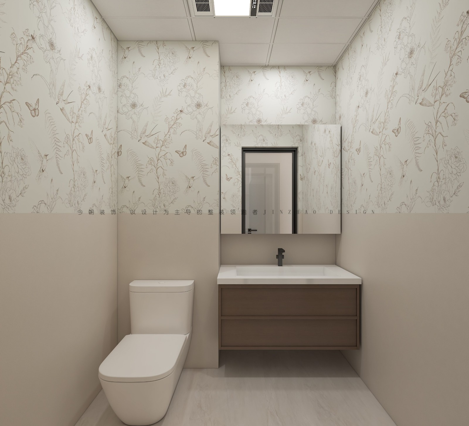 十里铺新村现代简约风格卫生间装修效果图