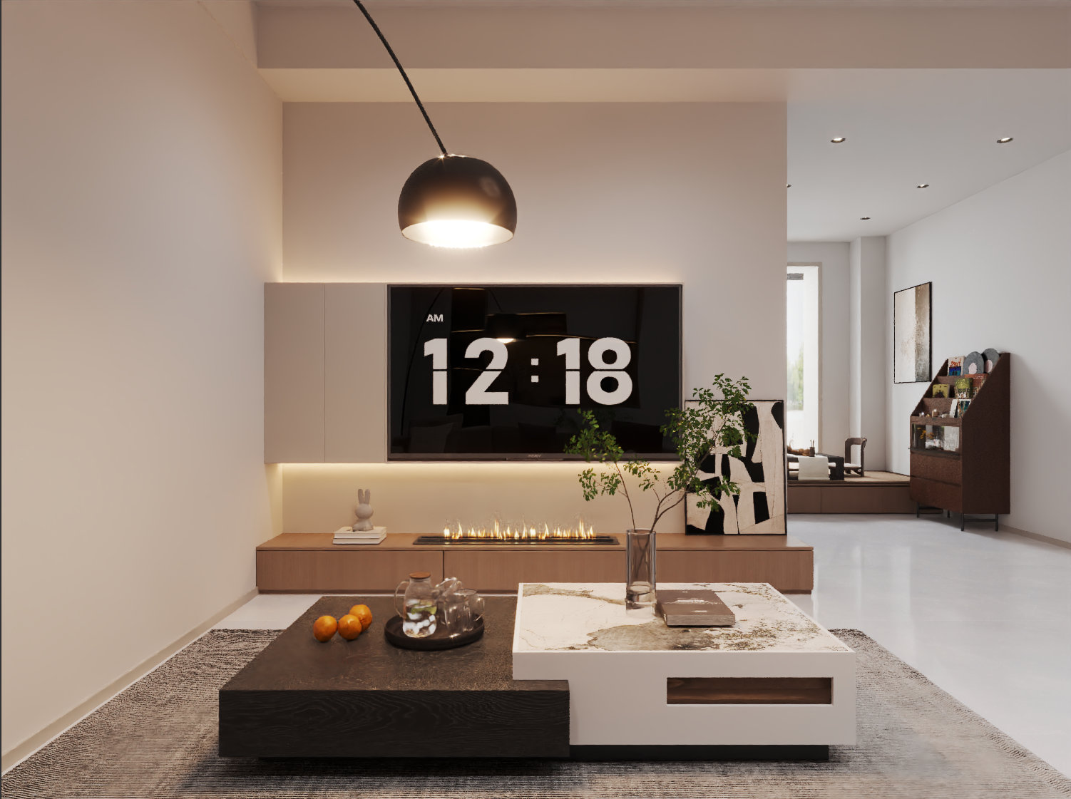 大马庄园现代简约风格客厅装修效果图