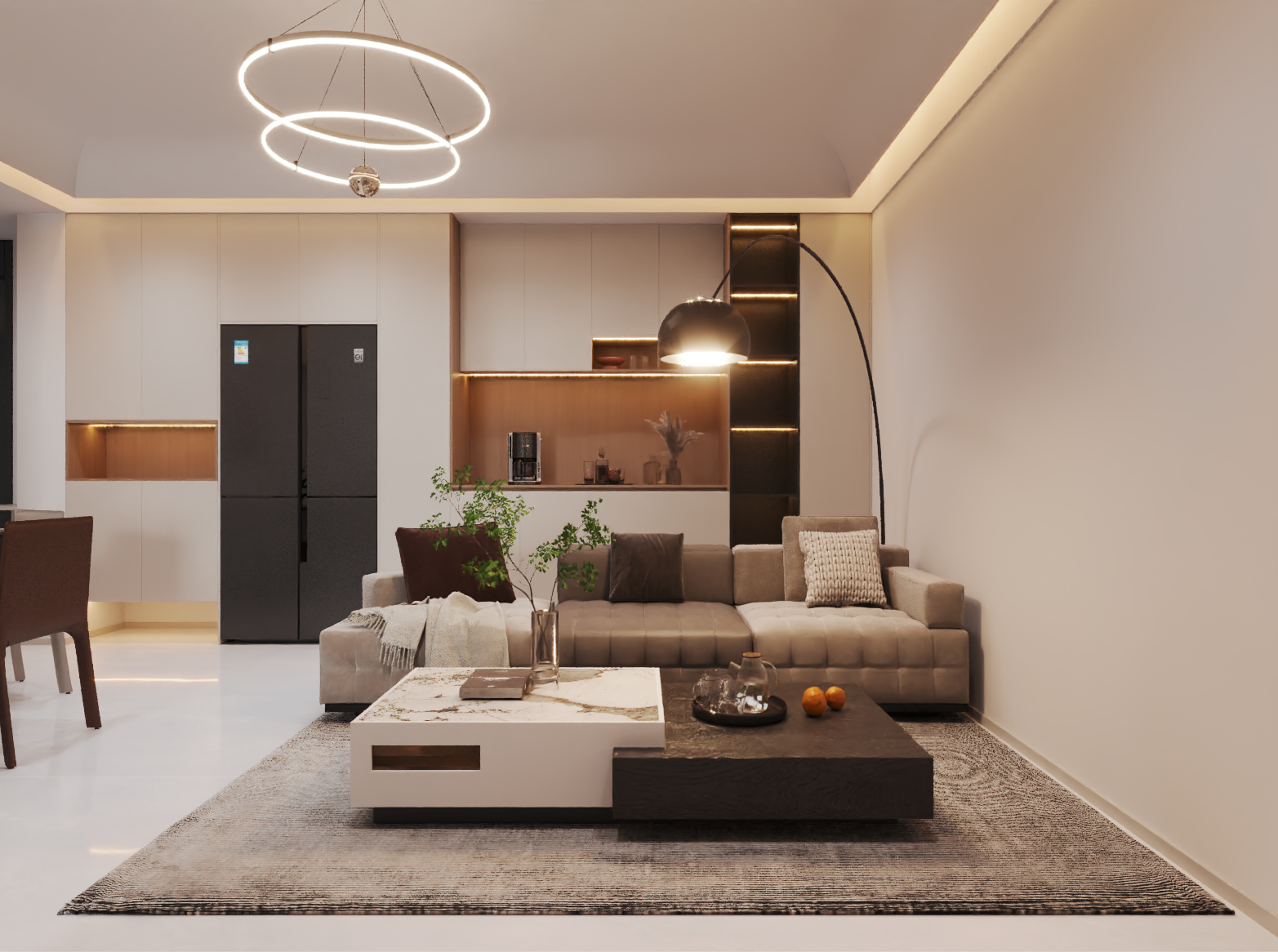 大马庄园现代简约风格客厅装修效果图