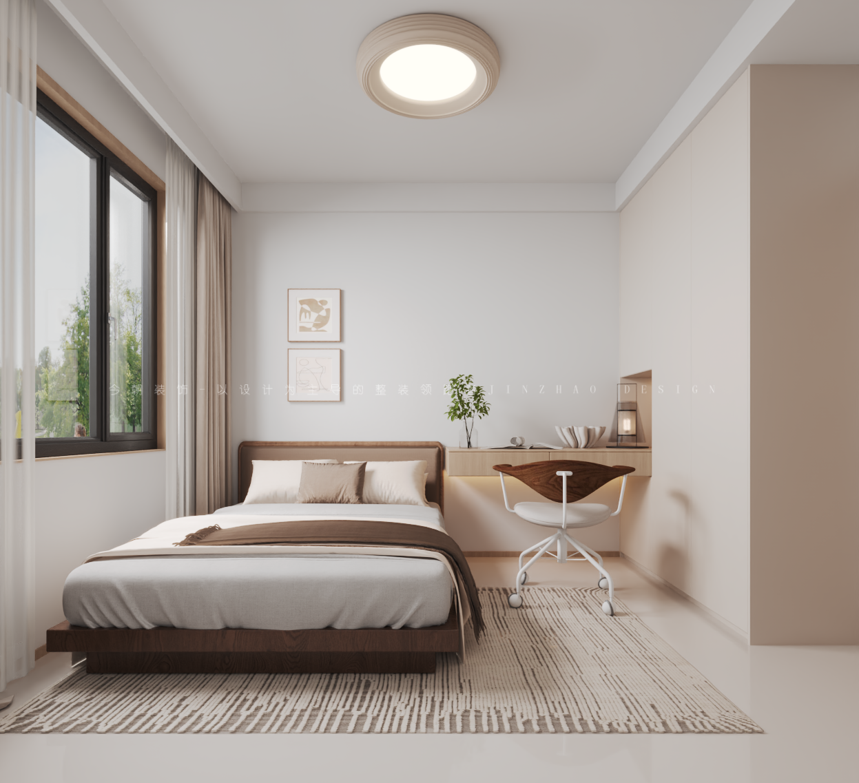 格调春天现代简约风格次卧装修效果图