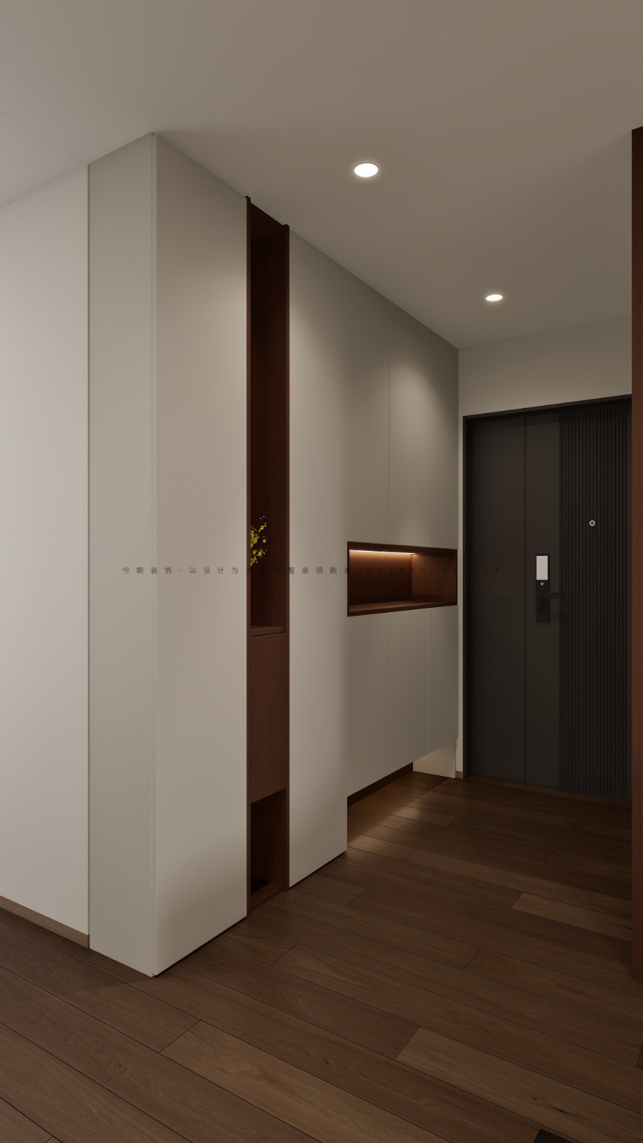 绿城悦园新中式风格玄关装修效果图