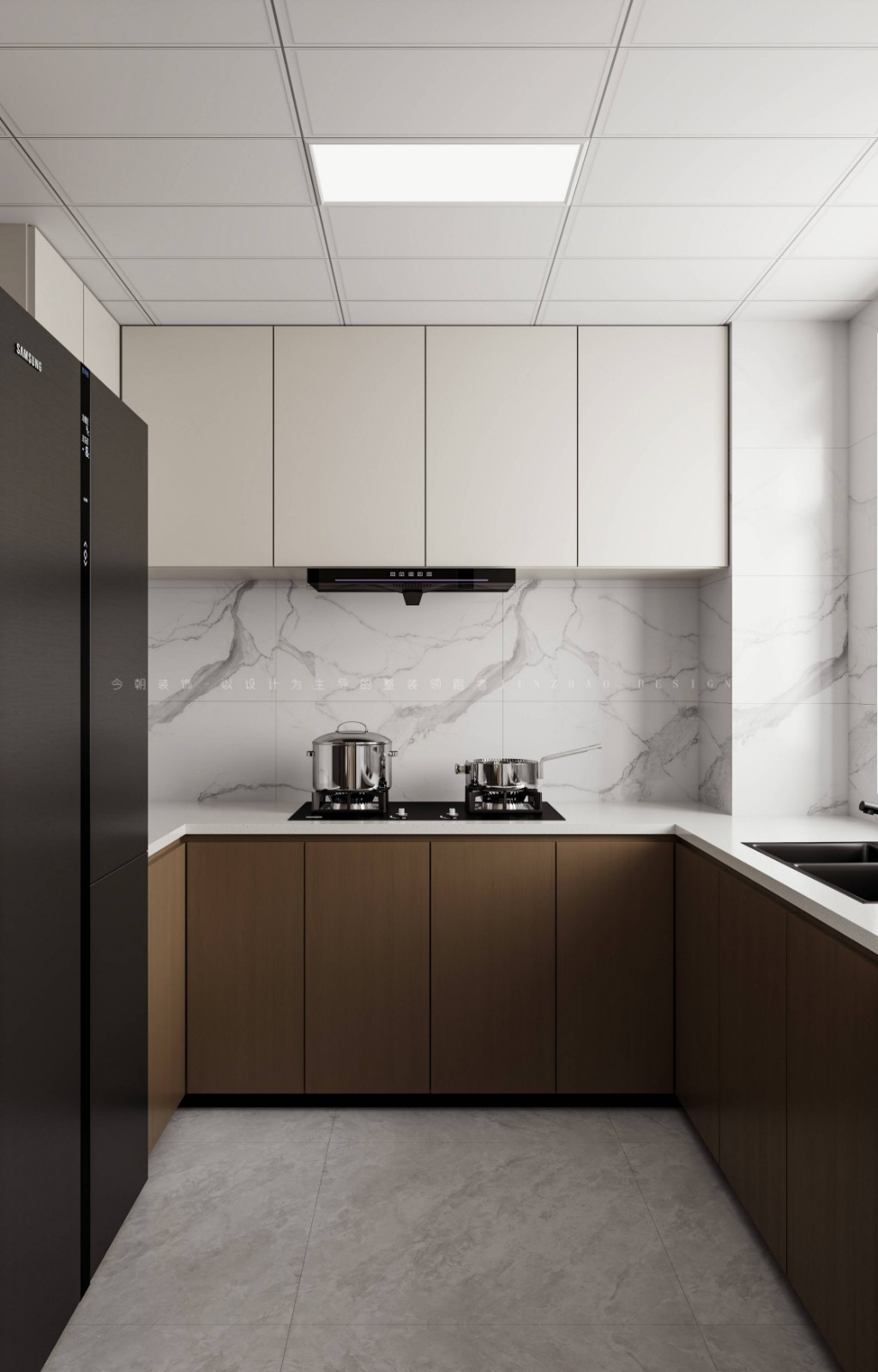 54所盛景园新中式风格厨房装修效果图