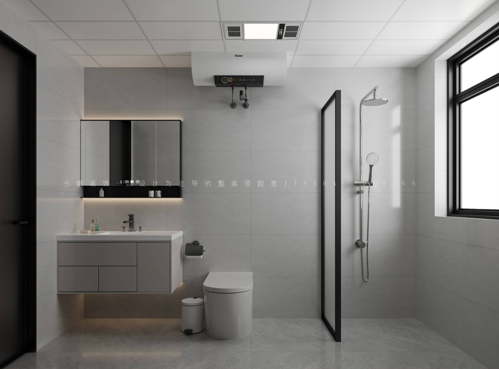 54所盛景园新中式风格卫生间装修效果图