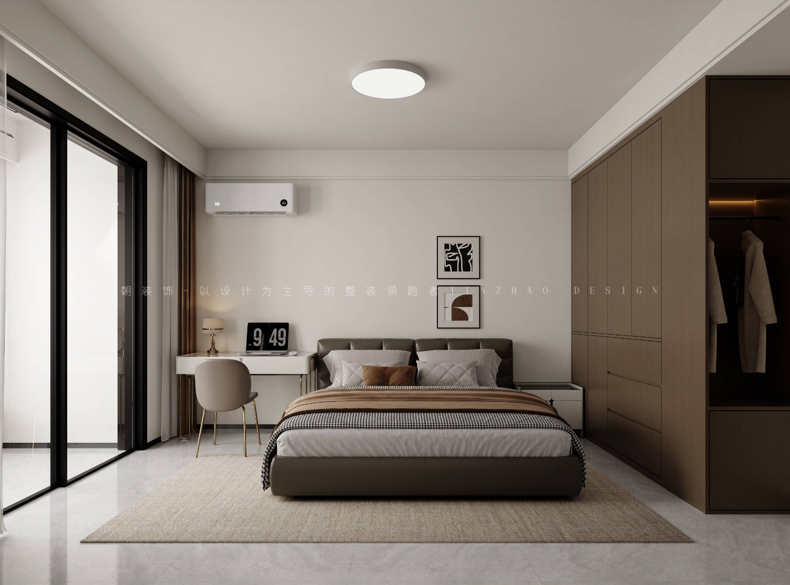 54所盛景园新中式风格次卧装修效果图