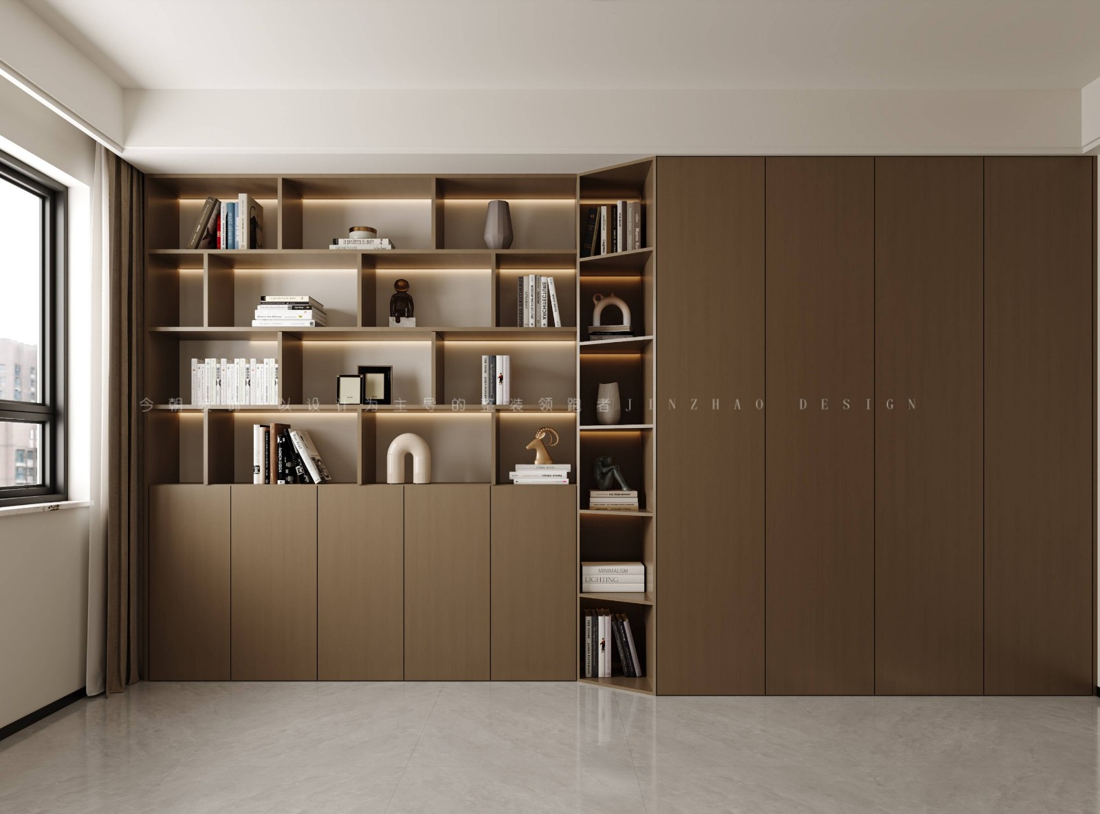 54所盛景园新中式风格书房装修效果图