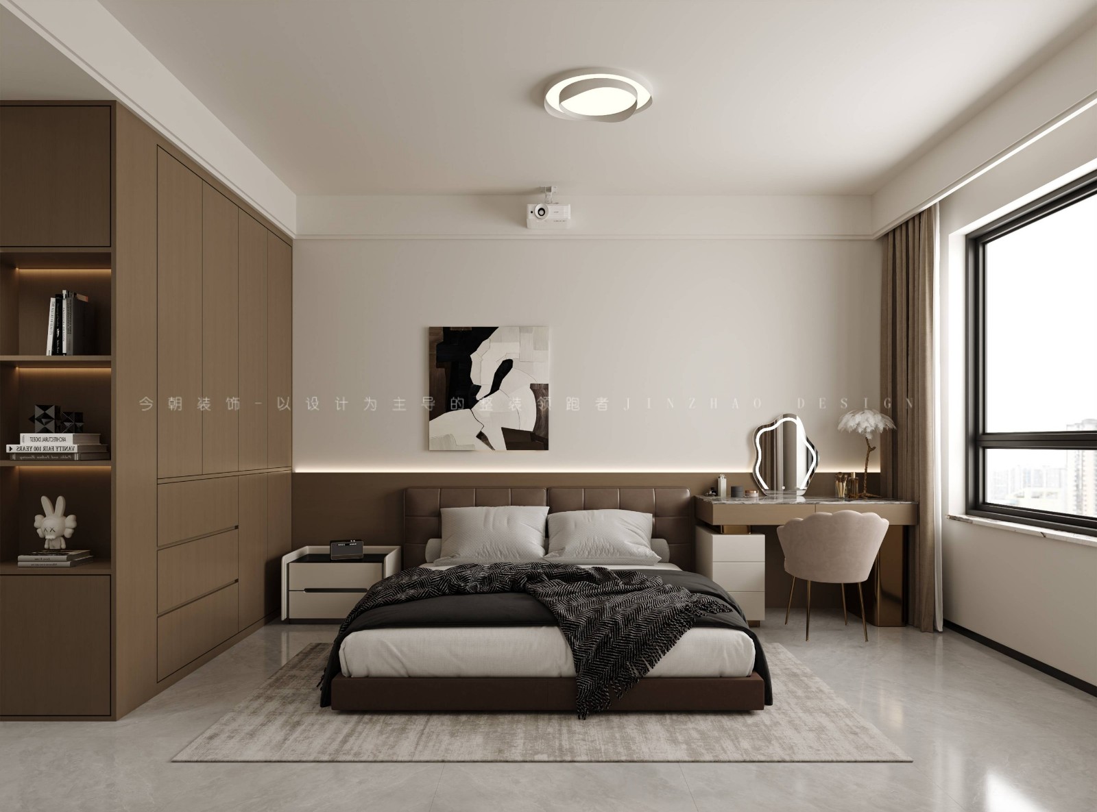 54所盛景园新中式风格主卧装修效果图