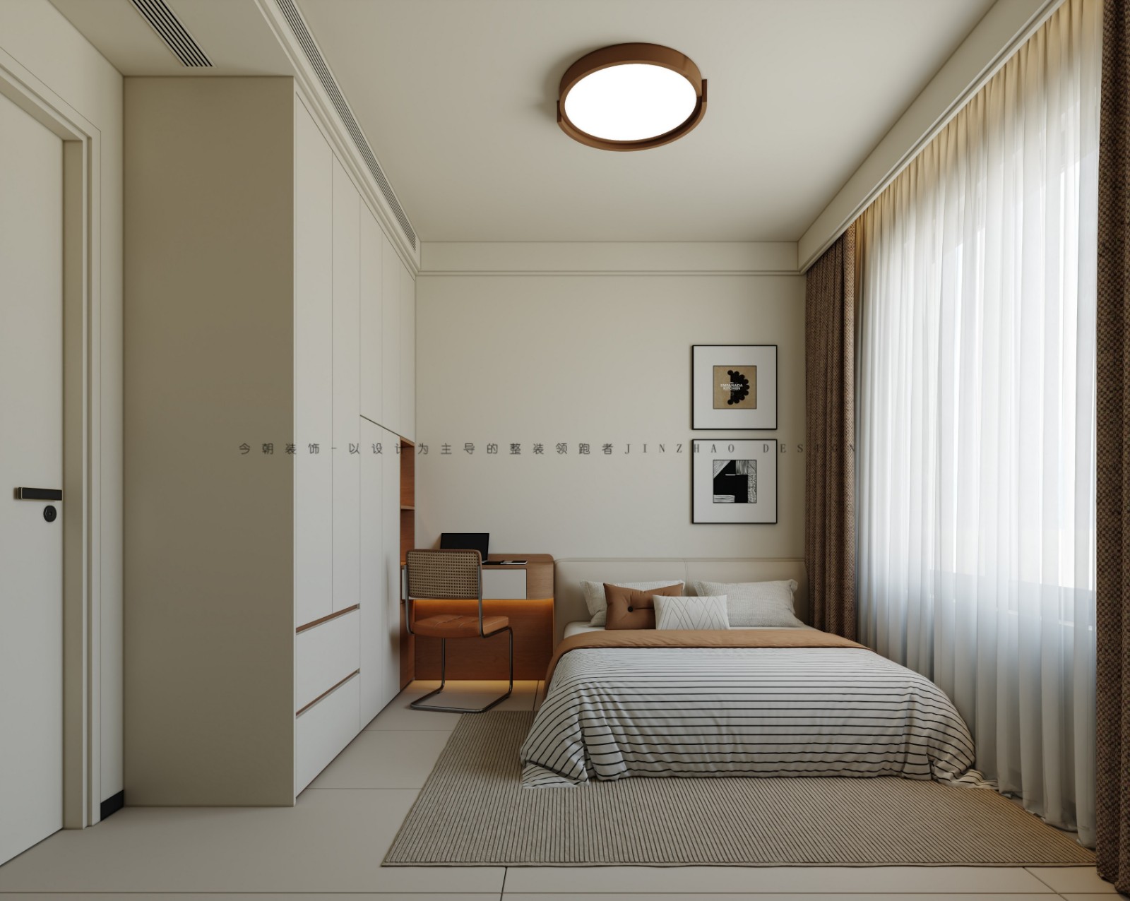 锦江府现代简约风格次卧装修效果图