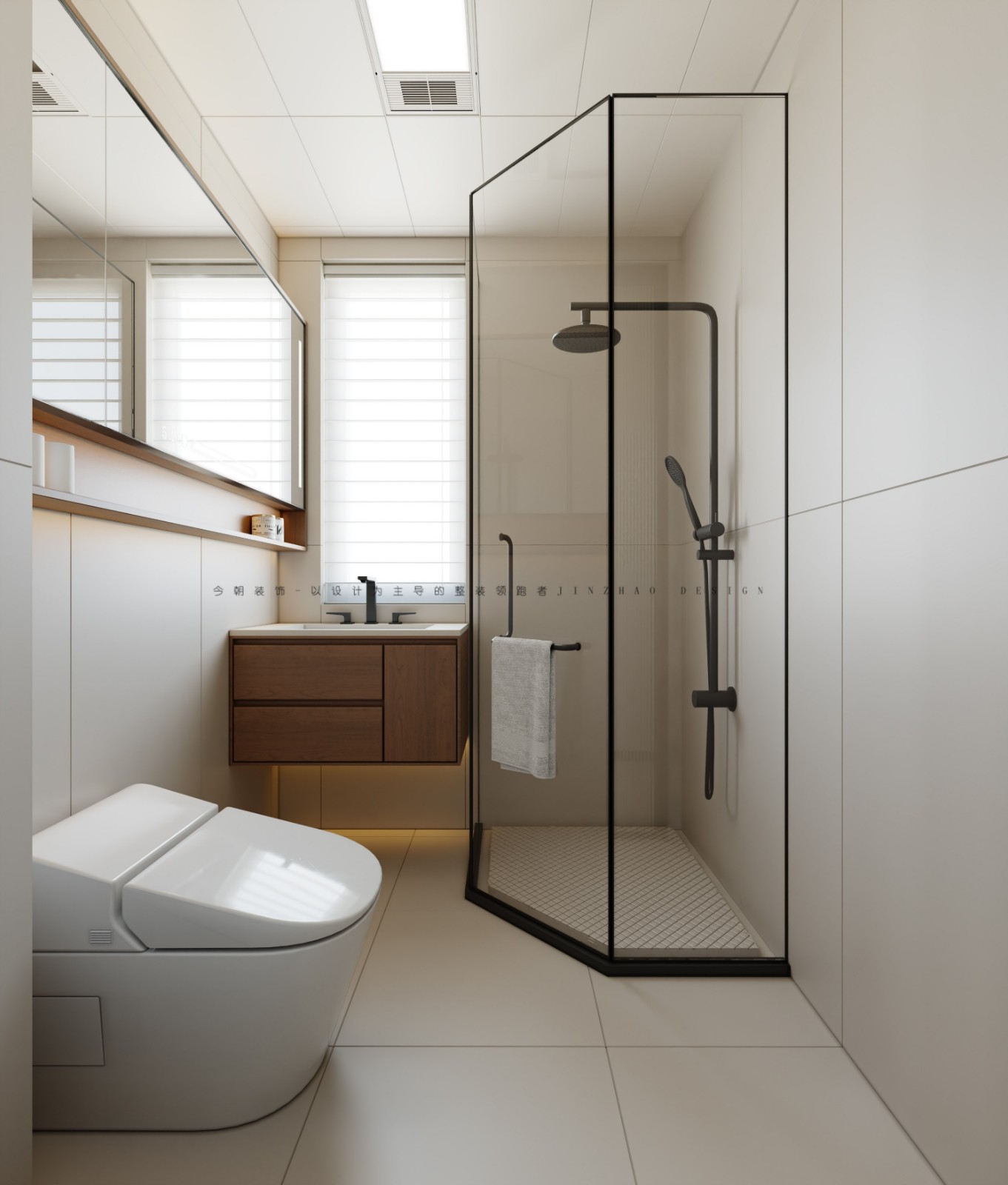 锦江府现代简约风格卫生间装修效果图