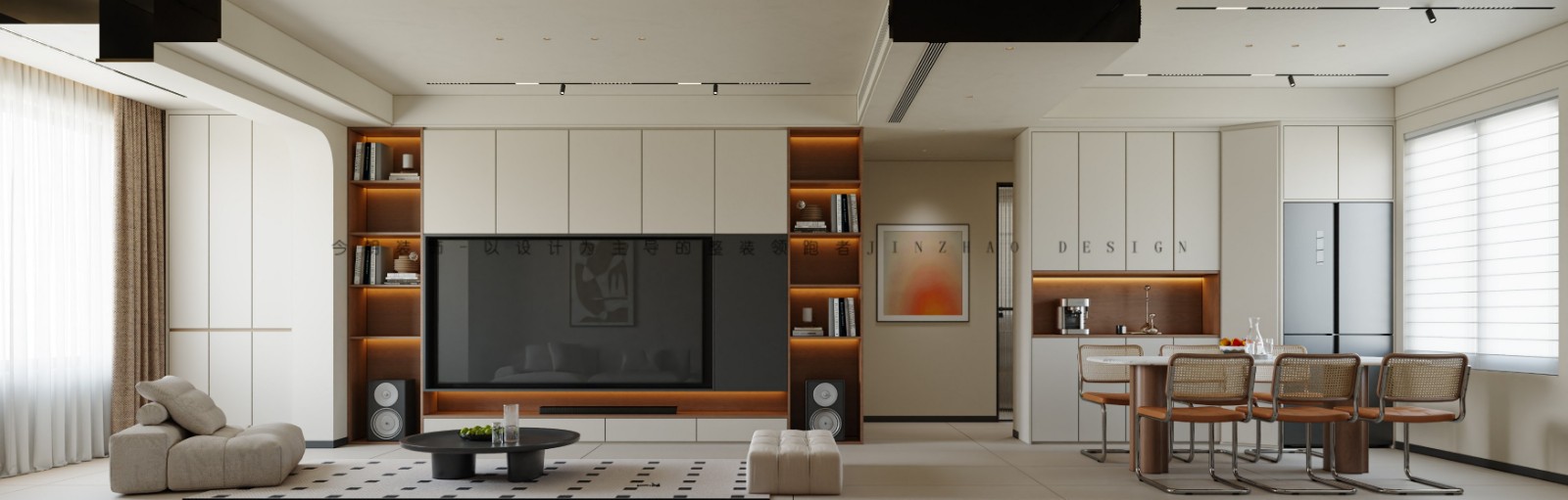 锦江府现代简约风格客厅装修效果图