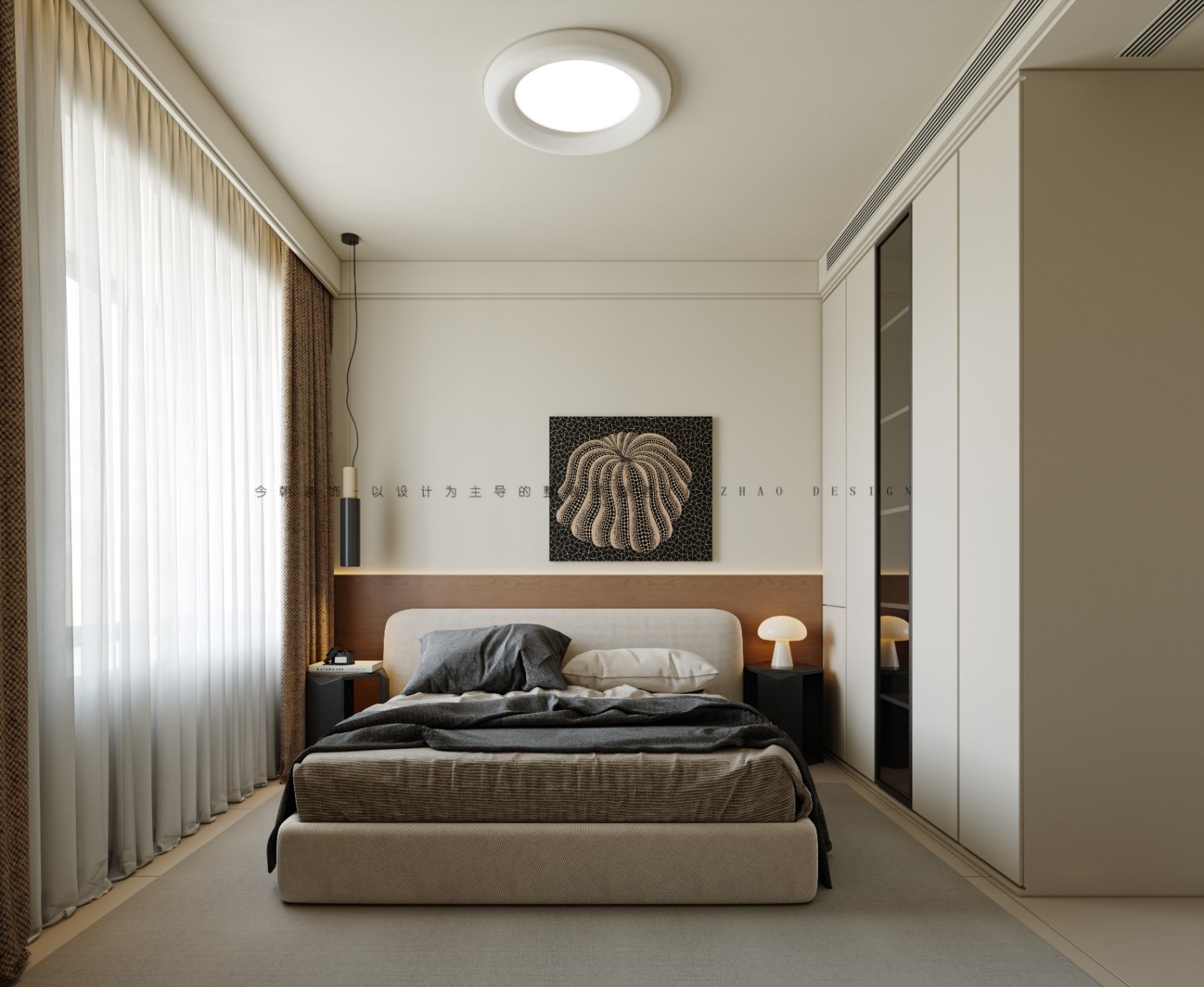 锦江府现代简约风格主卧装修效果图