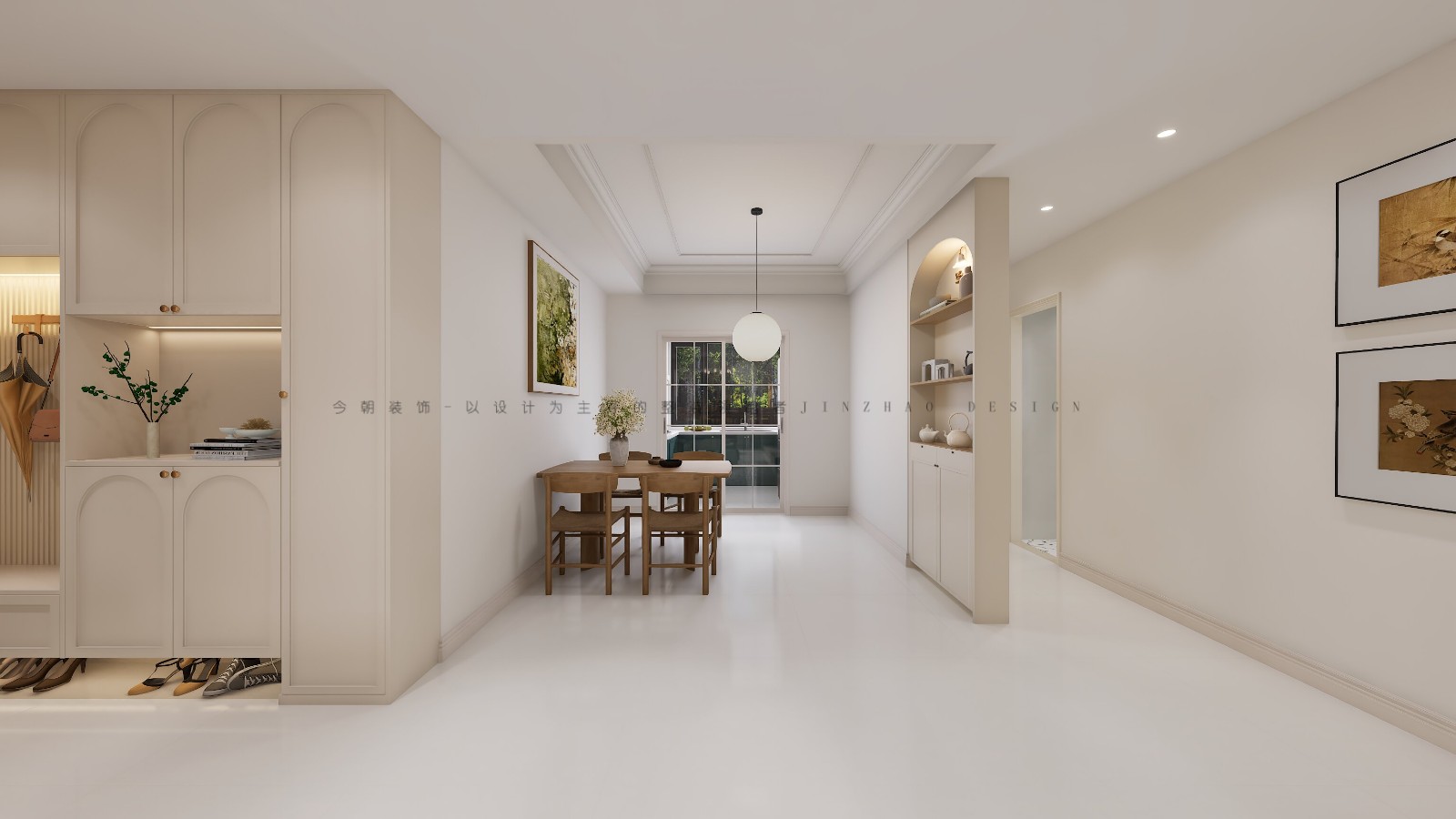 绿城悦园法式风格餐厅装修效果图