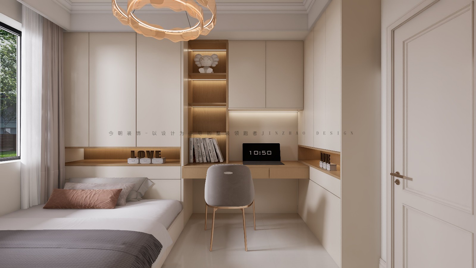 绿城悦园法式风格书房装修效果图