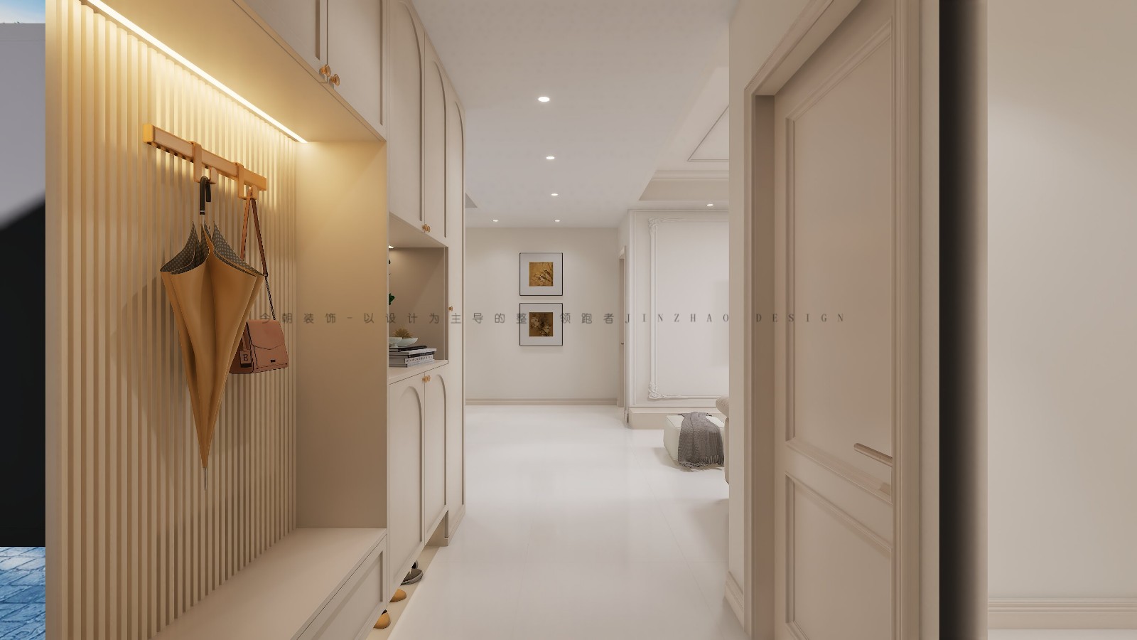 绿城悦园法式风格玄关装修效果图