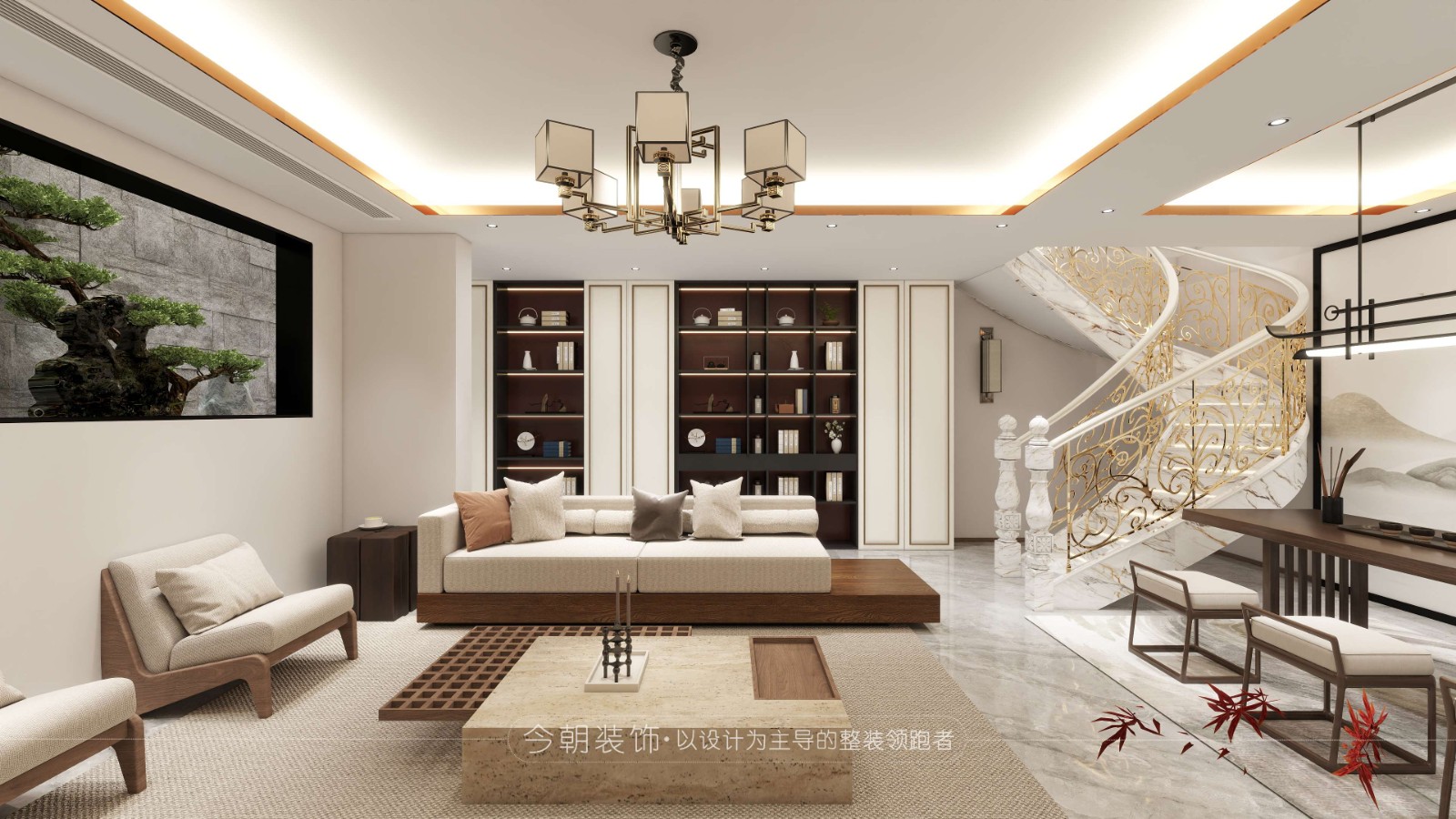 润江一号现代简约风格客厅装修效果图