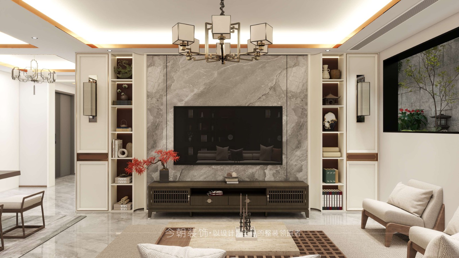 润江一号现代简约风格玄关装修效果图