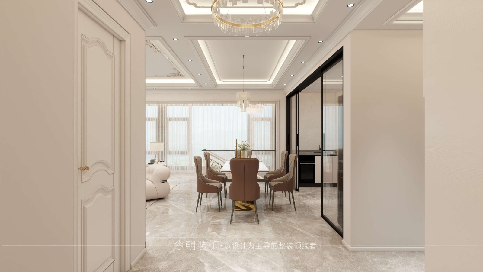 润江一号现代简约风格玄关装修效果图