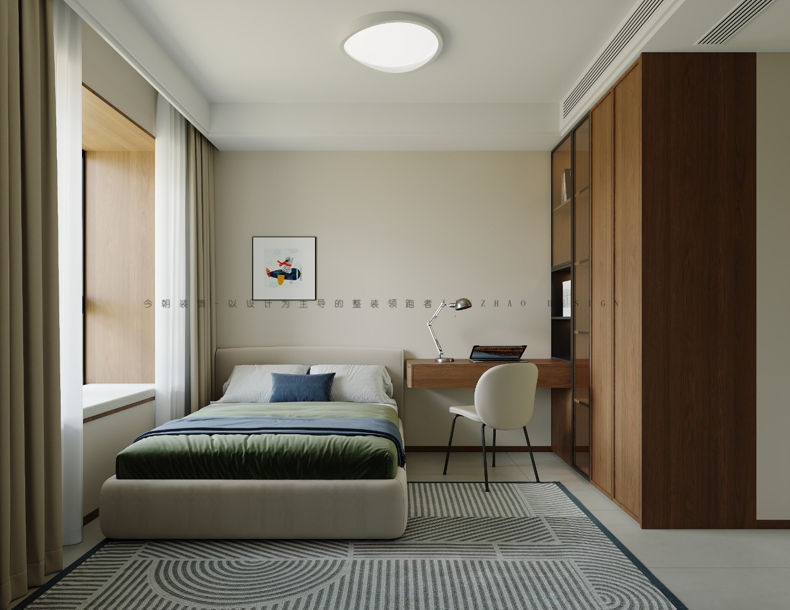 尚宾城现代简约风格次卧装修效果图