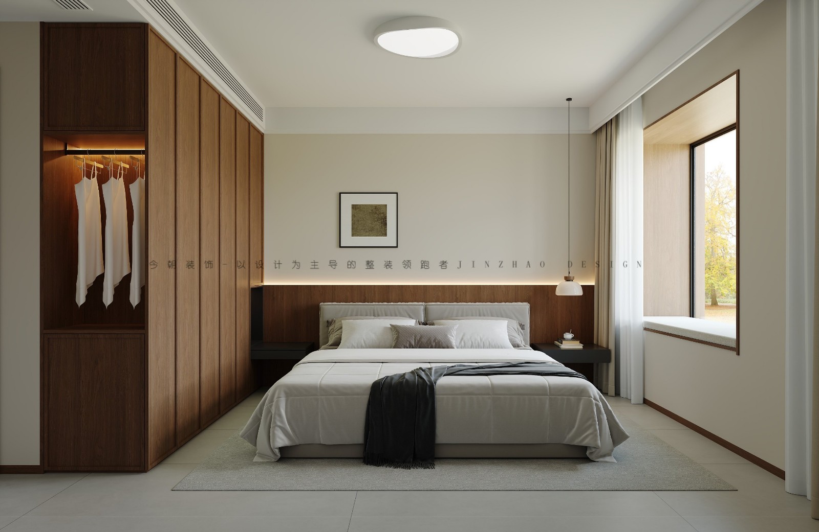 尚宾城现代简约风格主卧装修效果图