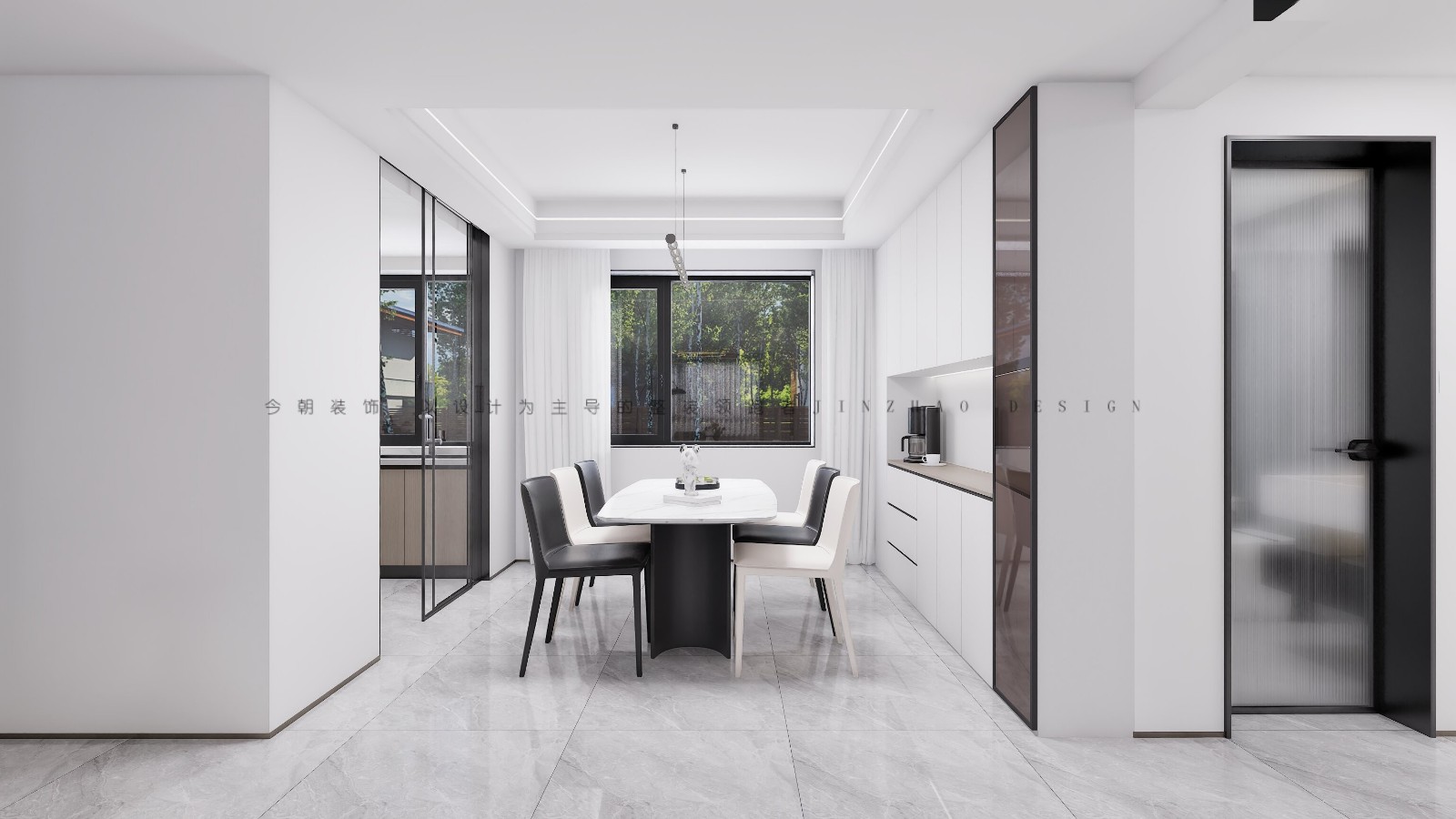 尚宾城轻奢风格餐厅装修效果图