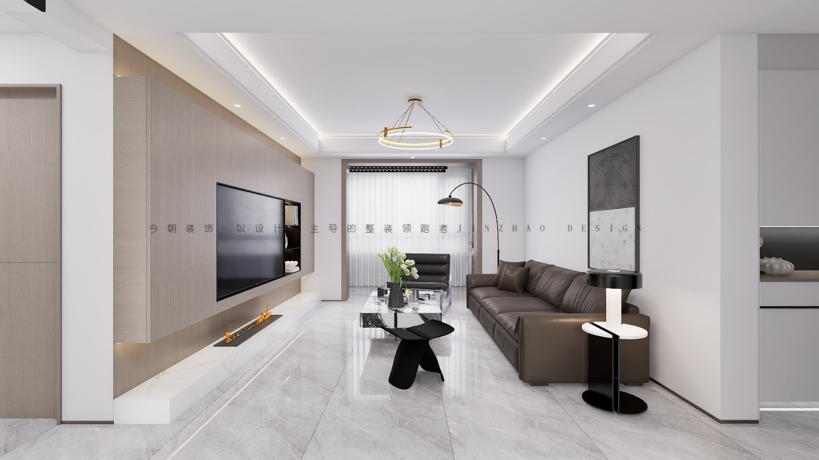 尚宾城轻奢风格客厅装修效果图